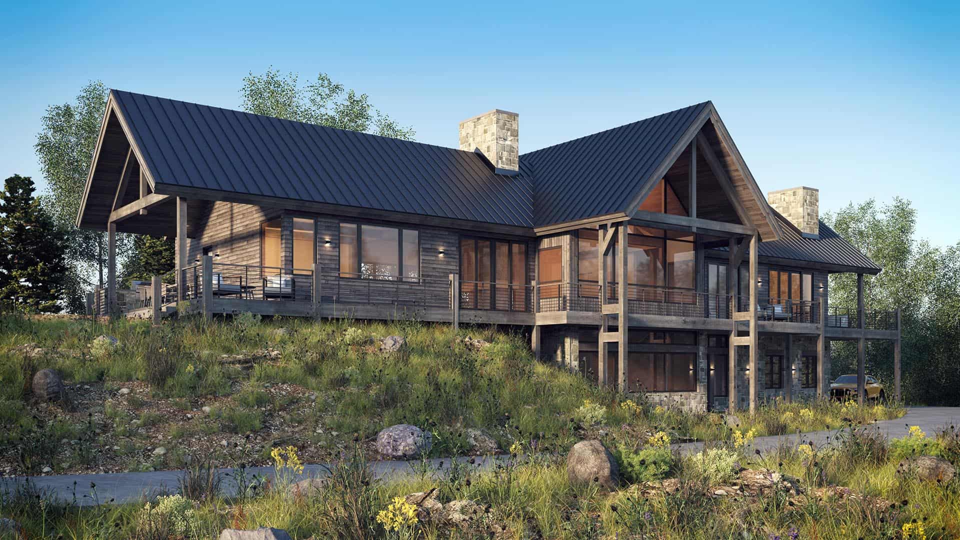 Caribou Ridge House Exterior Rendering