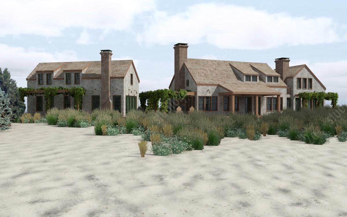 3d architectural rendering beach house nantucket