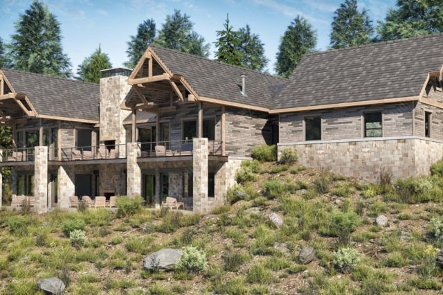 3d exterior rendering new construction home in Colorado