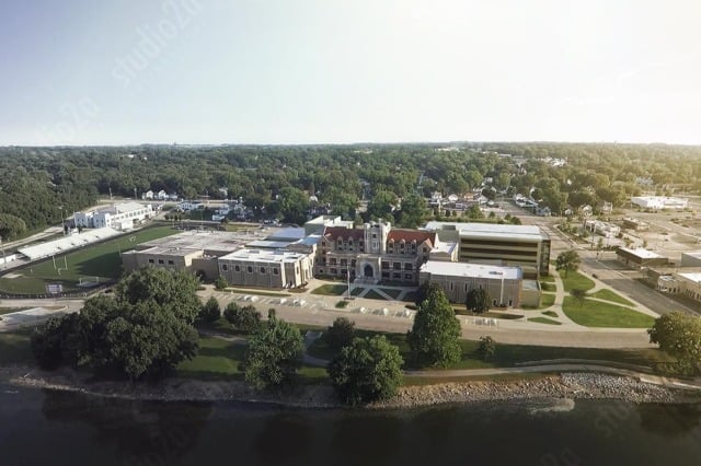 3d exterior birds-eye rendering photo-montage