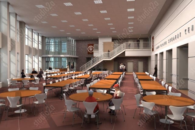 3d architectural rendering interior school illinois