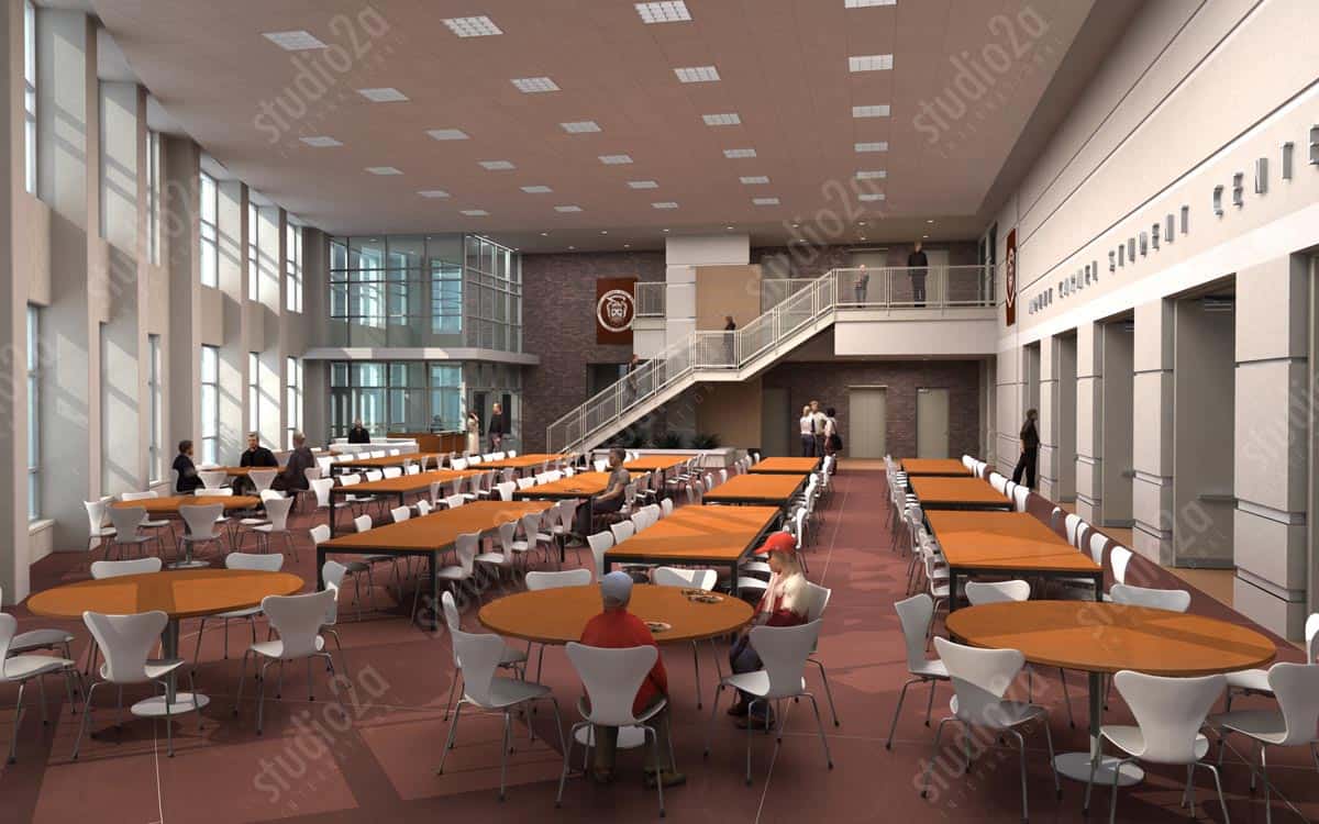 3d architectural rendering interior school illinois