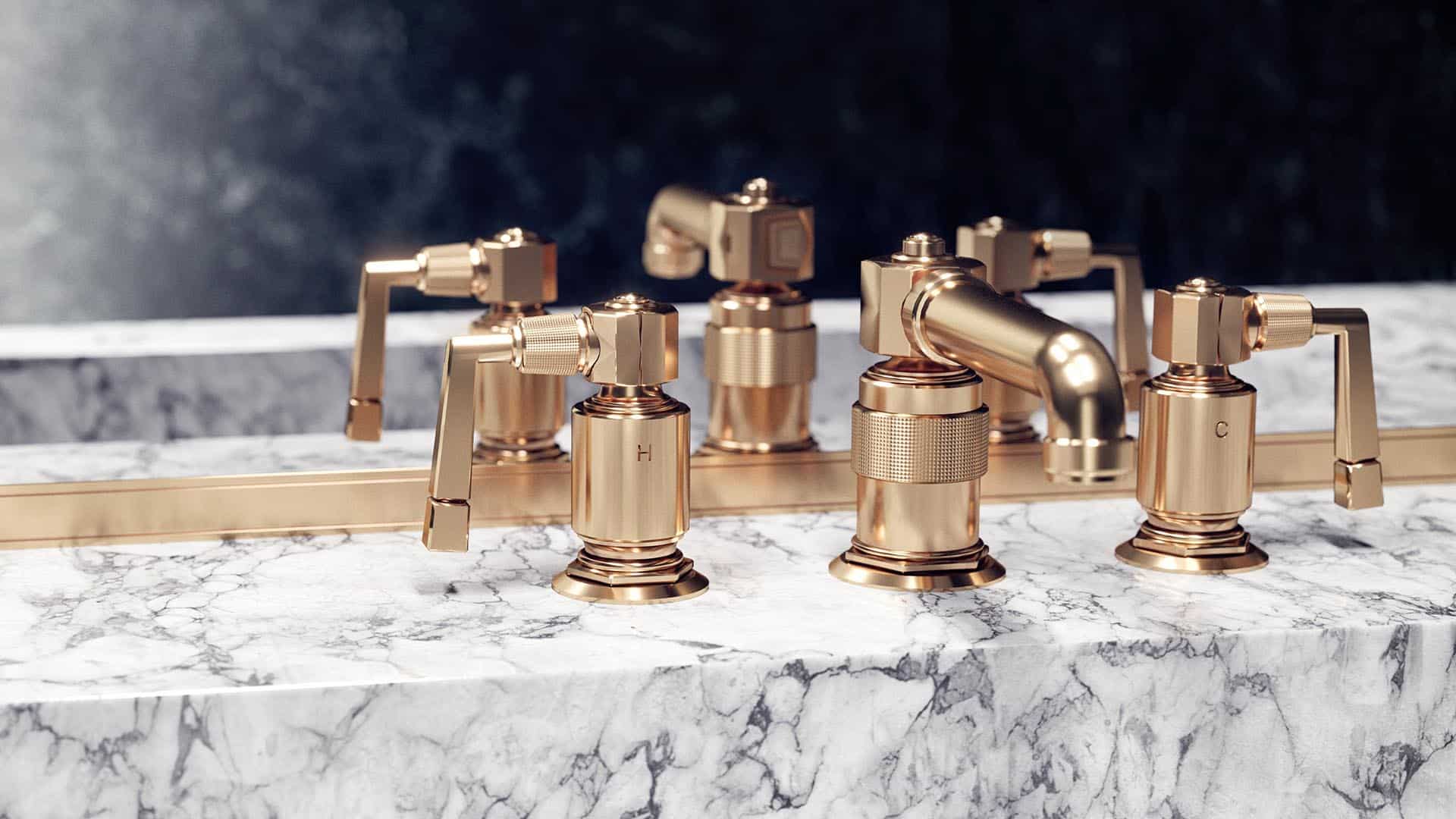 interior design rendering product closeup faucet