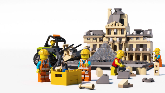 lego building rendering
