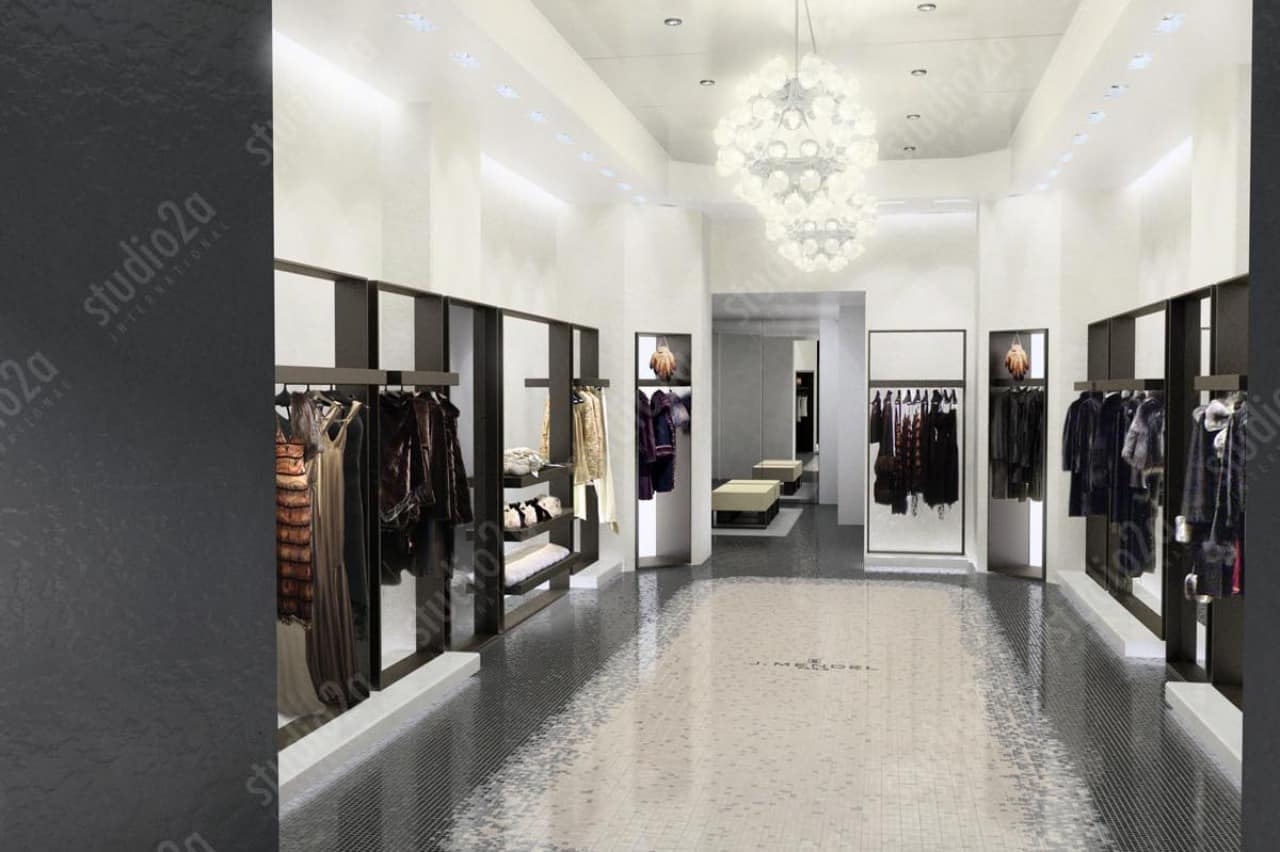 3d rendering interior retail michigan ave Chicago IL