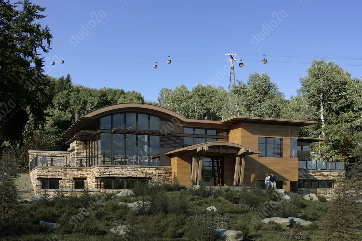 3d rendering Aspen Residence Exterior Summer