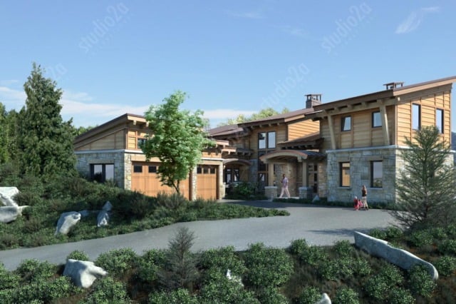 3d rendering exterior house colorado