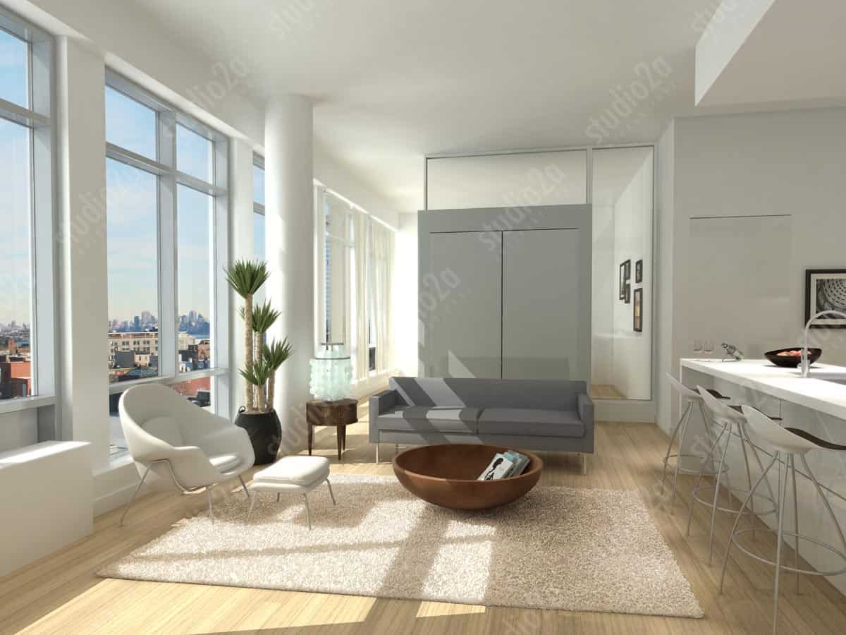 3d interior rendering condo Brooklyn NY