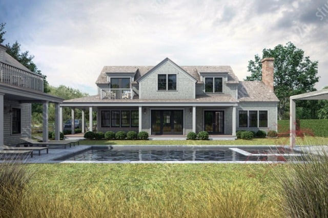 3d architectural rendering residential Nantucket Island