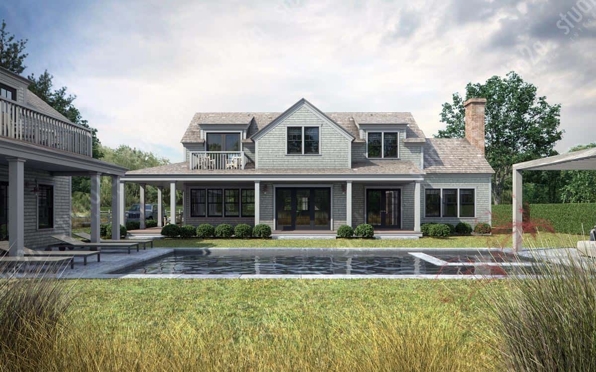 3d architectural rendering residential Nantucket Island