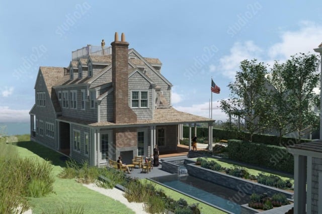 Exterior 3d renderings custom house nantucket