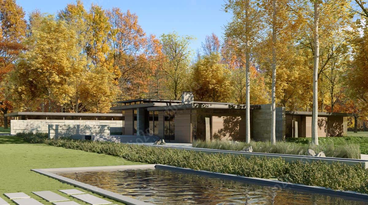 3d rendering exterior residential NY