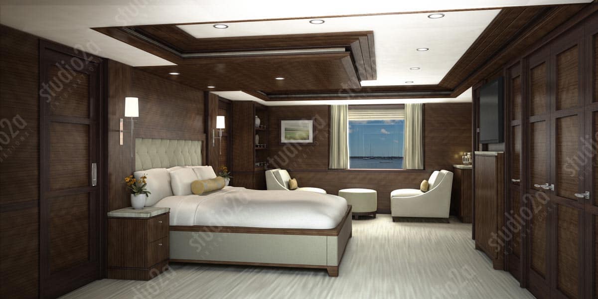 3d rendering for custom built yacht