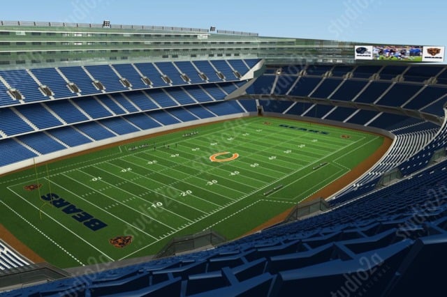 3d architectural rendering stadium chicago bears