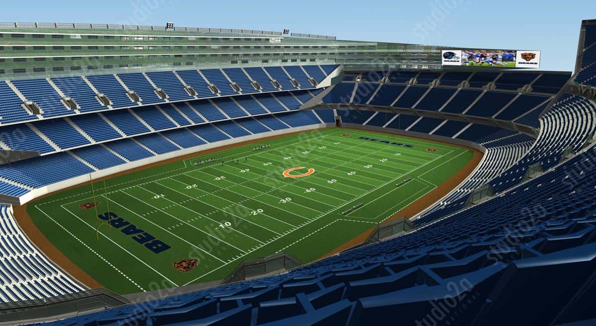 3d architectural rendering stadium chicago bears