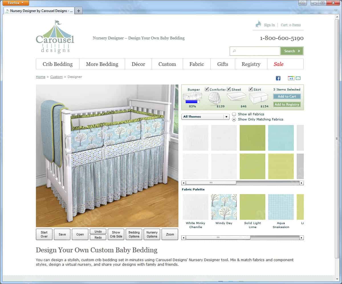 3d interactive rendering bedding