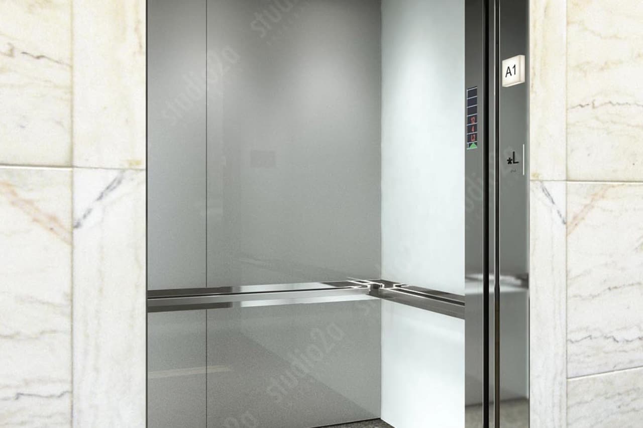 3d interior design rendering elevator cab