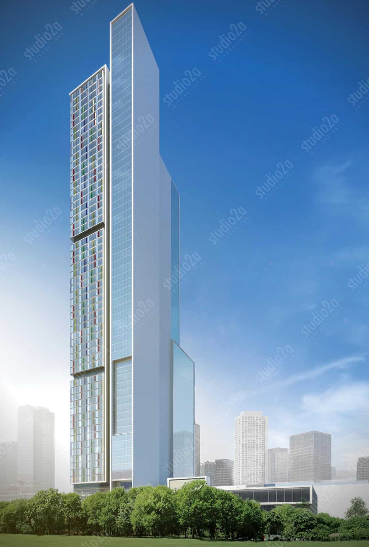 3d concept rendering architectural high-rise NY