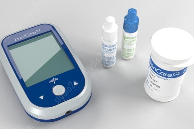 3d product rendering medical glucose meter