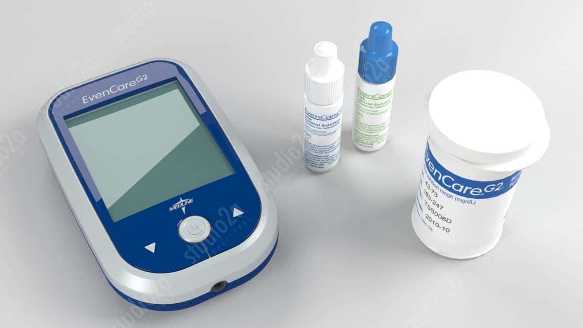 3d product rendering medical glucose meter