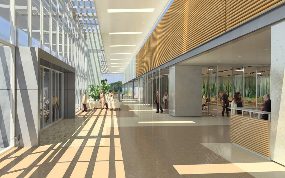 3d architectural rendering interior hospital